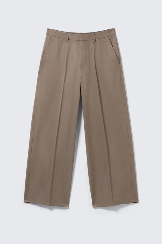 Emil Loose Fit Chino Trousers – Dusty Mole Emil Loose Fit Chino Trousers – Dusty Mole