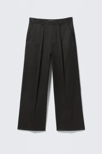 Emil Oversized Chino Trousers – Black