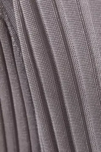 Enora Sheer Knit Long Sleeve Top – Light Grey