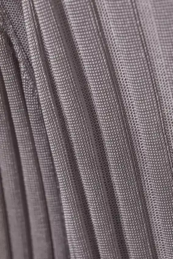Enora Sheer Knit Long Sleeve Top – Light Grey Enora Sheer Knit Long Sleeve Top – Light Grey