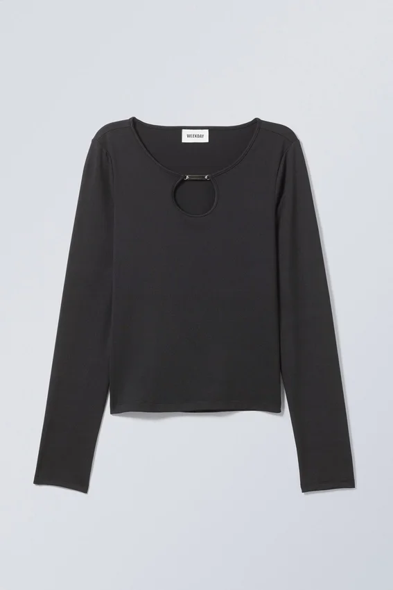 Enya Cut out Metal Long Sleeve – Black Enya Cut out Metal Long Sleeve – Black