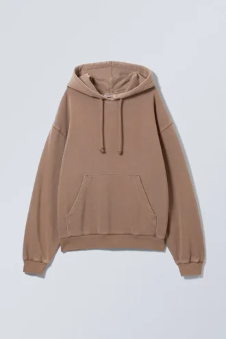 Essence Standard Hoodie – Washed Dark Beige
