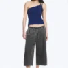 Eyelet Detail Asymmetric Tank Top – Bright Blue Eyelet Detail Asymmetric Tank Top – Bright Blue