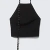 Eyelet Detail Halterneck Top – Black Eyelet Detail Halterneck Top – Black