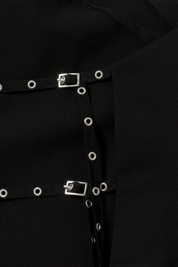 Eyelet Detail Halterneck Top – Black Eyelet Detail Halterneck Top – Black