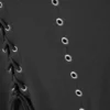 Eyelet Lace-Up Mini Dress – Dark Grey Eyelet Lace-Up Mini Dress – Dark Grey