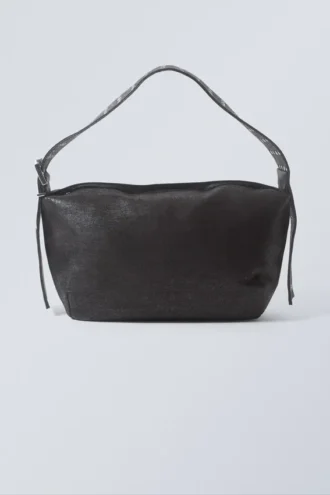 Eyelet Strap Handbag – Black