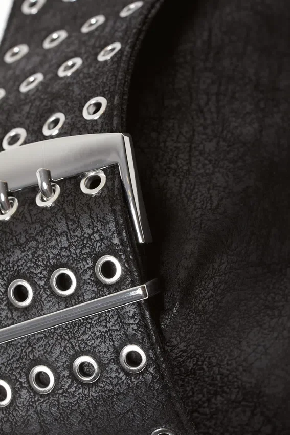 Eyelet Strap Handbag – Black Eyelet Strap Handbag – Black