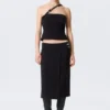 Faustina C Mid Rise Side-Buckle Pencil Skirt – Black Faustina C Mid Rise Side-Buckle Pencil Skirt – Black