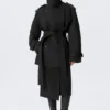 Faustina C Oversized Double-Breasted Trench Coat – Black Faustina C Oversized Double-Breasted Trench Coat – Black