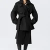 Faustina C Oversized Double-Breasted Trench Coat – Black Faustina C Oversized Double-Breasted Trench Coat – Black