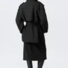 Faustina C Oversized Double-Breasted Trench Coat – Black Faustina C Oversized Double-Breasted Trench Coat – Black