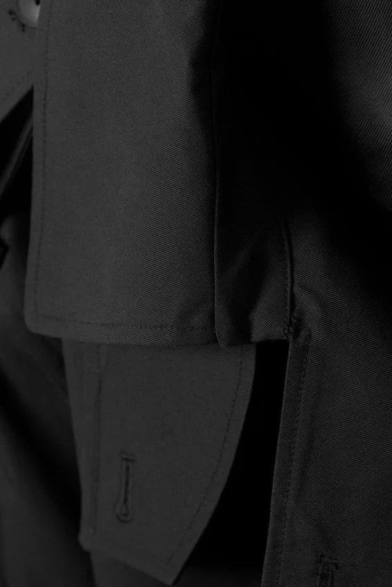 Faustina C Oversized Double-Breasted Trench Coat – Black Faustina C Oversized Double-Breasted Trench Coat – Black