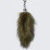 Faux Fur Bag Charm – Dark Khaki Green Faux Fur Bag Charm – Dark Khaki Green