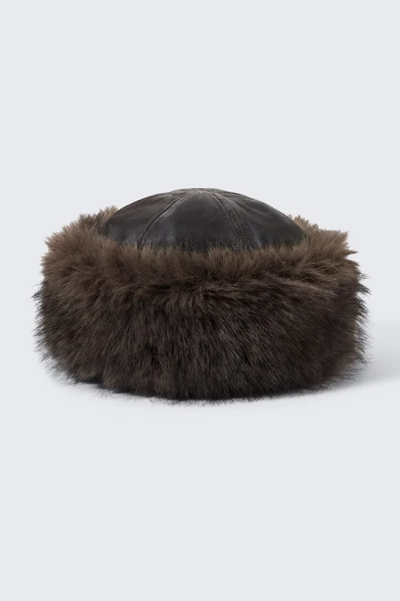 Faux Fur Hat – Brown Faux Fur Hat – Brown