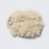 Faux Fur Mini Zip Purse – Beige Faux Fur Mini Zip Purse – Beige