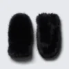 Faux Fur Mittens – Black Faux Fur Mittens – Black