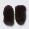 Faux Fur Mittens – Dark Brown Faux Fur Mittens – Dark Brown