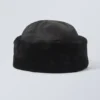 Faux Fur Nylon Hat – Black Faux Fur Nylon Hat – Black