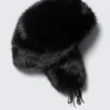 Faux Fur Trapper Hat – Black Faux Fur Trapper Hat – Black