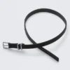 Faux Leather Buckle Necklace – Black Faux Leather Buckle Necklace – Black