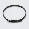 Faux Leather Buckle Necklace – Black Faux Leather Buckle Necklace – Black