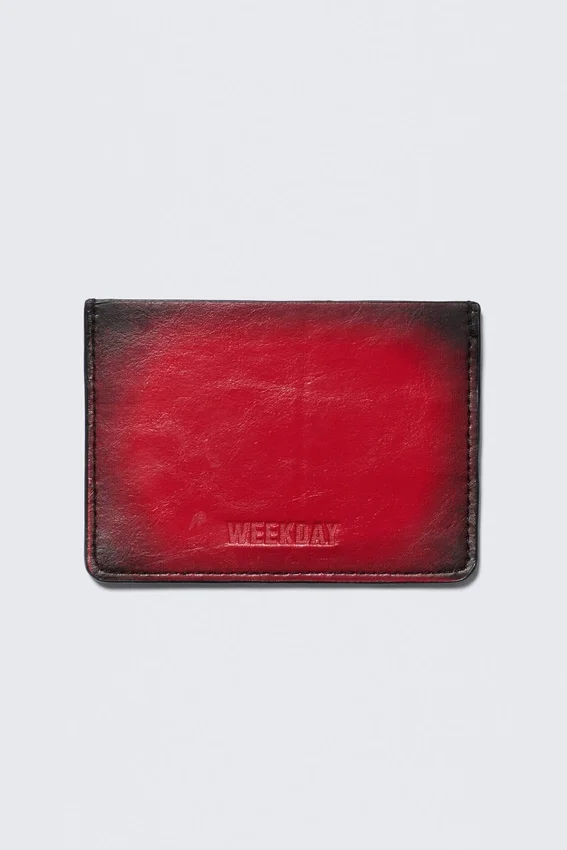 Faux Leather Card Holder – Red Faux Leather Card Holder – Red