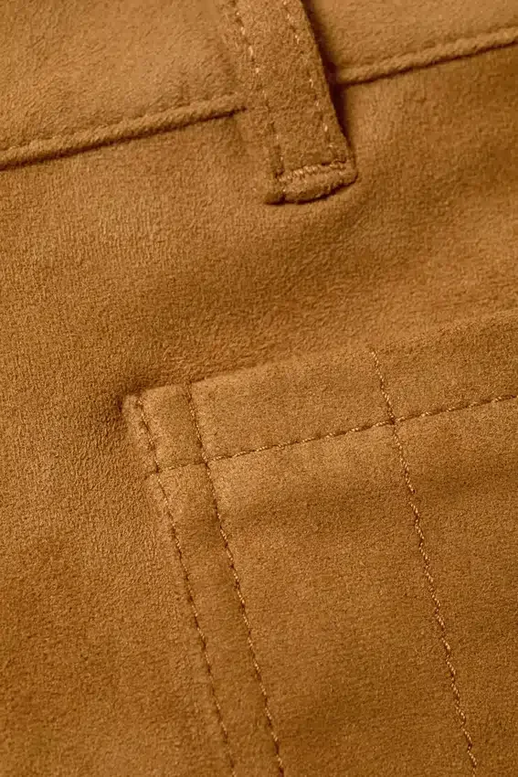 Faux Suede Mini Shorts – Brown Faux Suede Mini Shorts – Brown
