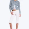 Fine Knitted Cotton Cardigan – Blue Stripe Fine Knitted Cotton Cardigan – Blue Stripe