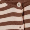 Fine Knitted Cotton Cardigan – Brown Stripe Fine Knitted Cotton Cardigan – Brown Stripe