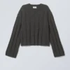 Fiona Rib Sweater – Dark Grey
