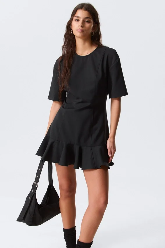 Fit-And-Flare Mini Dress – Black Fit-And-Flare Mini Dress – Black