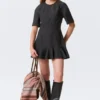Fit-And-Flare Mini Dress – Dark Grey Fit-And-Flare Mini Dress – Dark Grey