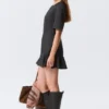 Fit-And-Flare Mini Dress – Dark Grey Fit-And-Flare Mini Dress – Dark Grey