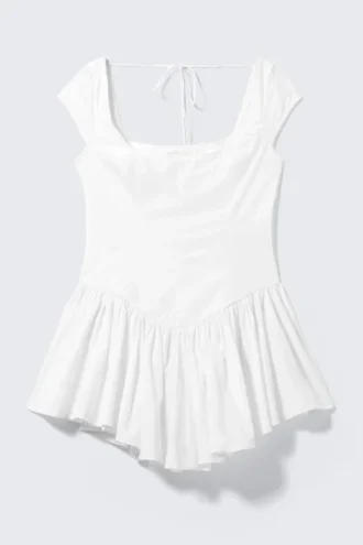 Fit and Flare Mini Dress – White White