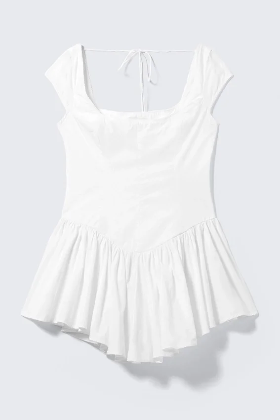 Fit and Flare Mini Dress – White White Fit and Flare Mini Dress – White White
