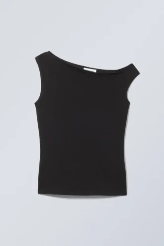 Fitted Asymmetric Top – Black