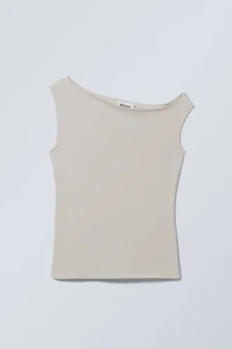 Fitted Asymmetric Top – Light Dusty Mole