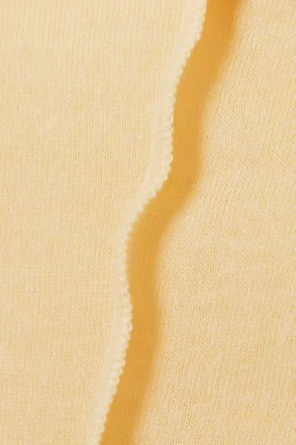 Fitted Cap-Sleeved Mock-Turtleneck T-Shirt – Light Yellow