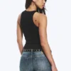 Fitted Cotton Jersey Tank Top – Black Fitted Cotton Jersey Tank Top – Black