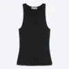 Fitted Cotton Jersey Tank Top – Black Fitted Cotton Jersey Tank Top – Black