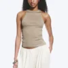 Fitted Cotton Jersey Tank Top – Light Mole Fitted Cotton Jersey Tank Top – Light Mole
