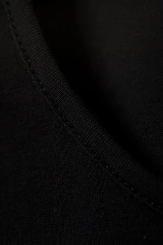 Fitted Cotton Tank Top – Black
