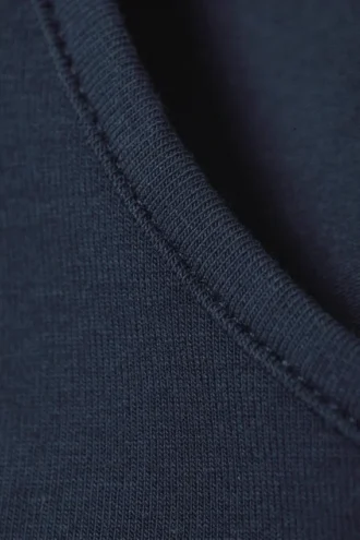 Fitted Cotton Tank Top – Dark Blue