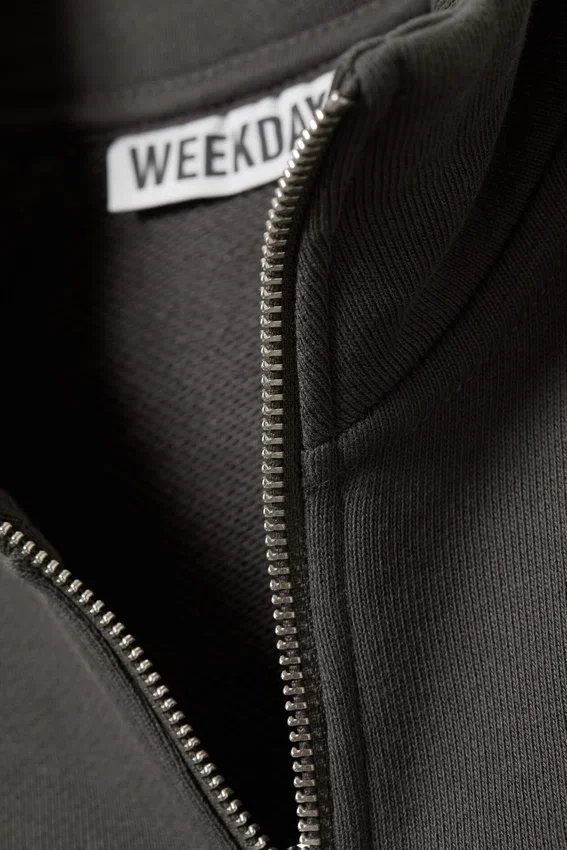 Fitted Cotton Track Jacket – Dark Grey Fitted Cotton Track Jacket – Dark Grey