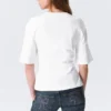 Fitted Dart Detail T-Shirt – White