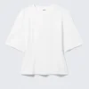 Fitted Dart Detail T-Shirt – White