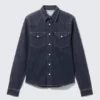 Fitted Denim Shirt – Blue Rinse – Dark Blue Fitted Denim Shirt – Blue Rinse – Dark Blue