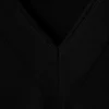 Fitted Flare-Sleeved V-Neck Top – Black Fitted Flare-Sleeved V-Neck Top – Black