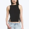 Fitted Hook & Eye Tank Top – Black Fitted Hook & Eye Tank Top – Black